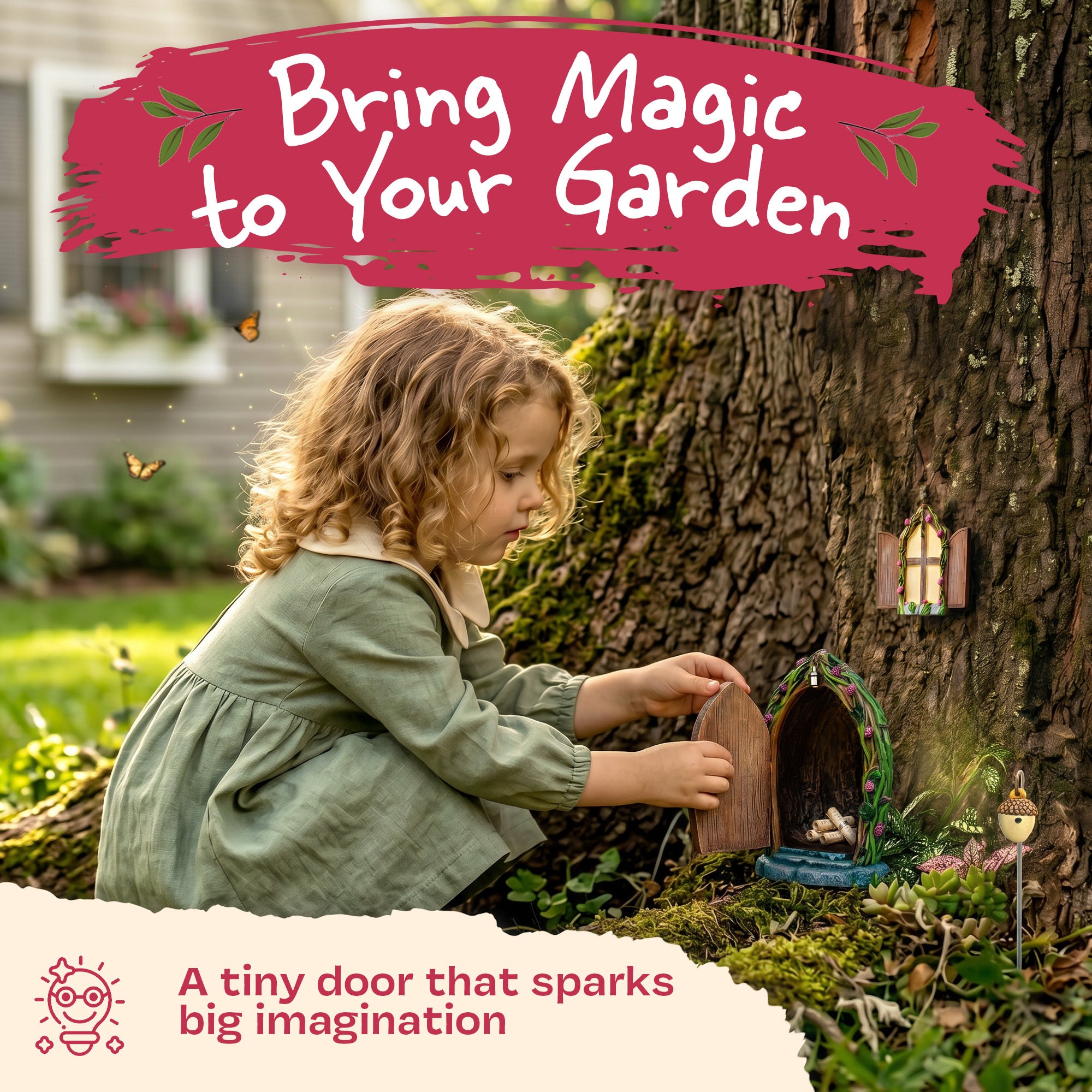 Opening Fairy Door & Window with Light