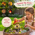 Magical Mushroom Fairy Garden Set — Solar Fairy House with 20+ Pieces