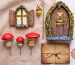 Fairy Door & Glow Mushroom Garden Bundle