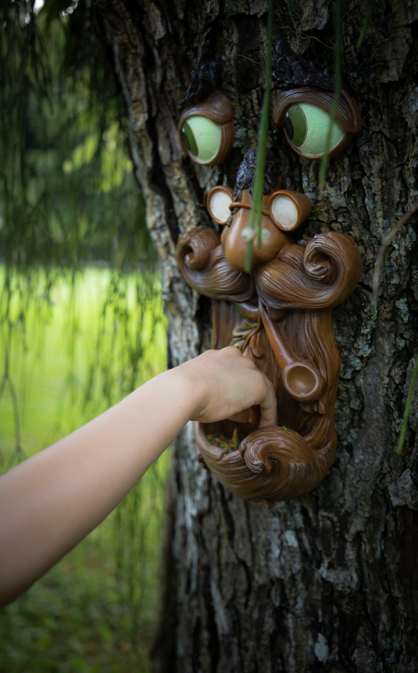 Tree Face Bird Feeder – Old Man Brown