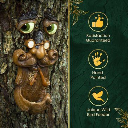 Tree Face Bird Feeder – Old Man Brown