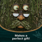 Tree Poetry glow in the dark tree face shown on a white studio background displaying full product front view