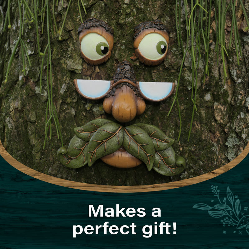 Tree Poetry glow in the dark tree face shown on a white studio background displaying full product front view