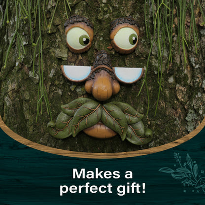 Tree Poetry glow in the dark tree face shown on a white studio background displaying full product front view