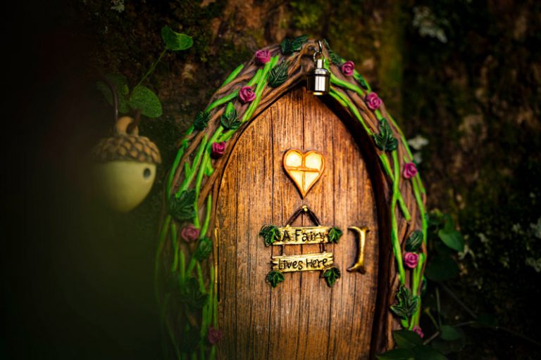Tree poetry Fairy - Opening fairy door and window for trees with light glow in the dark - product